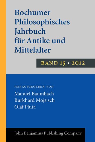 Stock image for Bochumer Philosophisches Jahrbuch fur Antike und Mittelalter Bnde 14 for sale by Antiquariat Stefan Krger