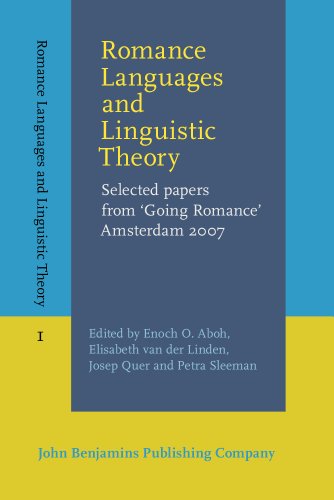 Beispielbild fr Romance Languages and Linguistic Theory: Selected papers from 'Going Romance' Amsterdam 2007 zum Verkauf von Books From California
