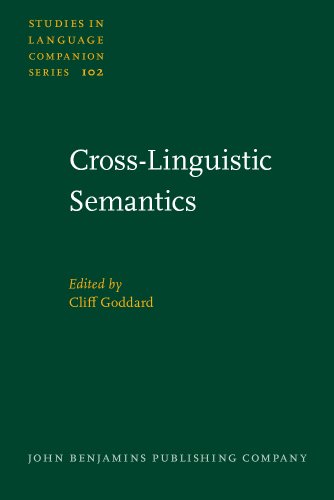 Beispielbild fr Cross-Linguistic Semantics (Studies in Language Companion Series) zum Verkauf von HPB-Red