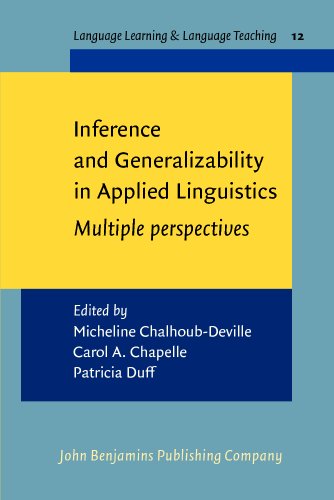 Imagen de archivo de Inference and Generalizability in Applied Linguistics (Language Learning & Language Teaching) a la venta por Books From California