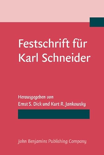 Stock image for Festschrift Fur Karl Schneider for sale by J. HOOD, BOOKSELLERS,    ABAA/ILAB