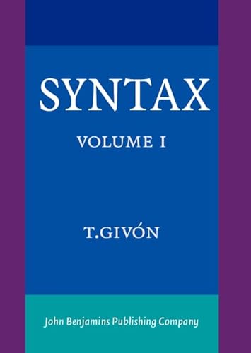 Beispielbild fr Syntax: An Introduction (Volume 1) zum Verkauf von Anybook.com