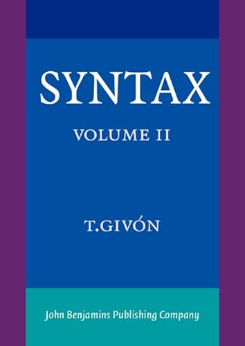 Stock image for Syntax. An Introduction. Volume II for sale by Revaluation Books
