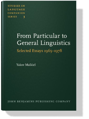 9789027230027: From Particular to General Linguistics (Studies in Language Companion Series)