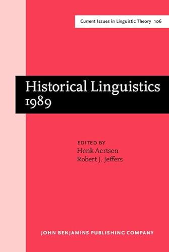 9789027236081: Historical Linguistics 1989: Papers from the 9th International Conference on Historical Linguistics, New Brunswick, 14–18 August 1989: 106