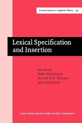 Beispielbild fr Lexical Specification and Insertion. zum Verkauf von Revaluation Books