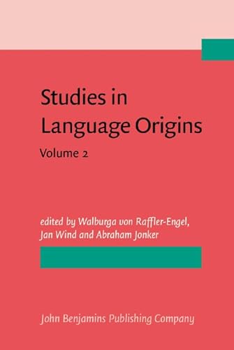 Stock image for Studies in Language Origins: Volume 2: Vol 2 for sale by Kennys Bookstore