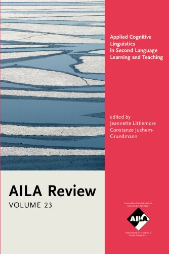 Imagen de archivo de Applied Cognitive Linguistics in Second Language Learning and Teaching (AILA Review) a la venta por Books From California