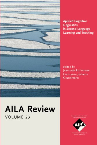 Stock image for Applied Cognitive Linguistics in Second Language Learning and Teaching (AILA Review) for sale by Books From California