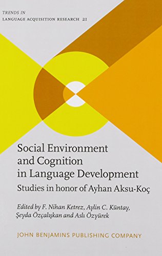 Imagen de archivo de Social Environment and Cognition in Language Development (Trends in Language Acquisition Research) a la venta por Books From California