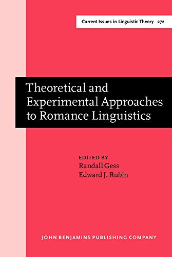 Beispielbild fr Theoretical and Experimental Approaches to Romance Linguistics: Selected papers from the 34th Linguistic Symposium on Romance Languages (LSRL), Salt . 2004 (Current Issues in Linguistic Theory) zum Verkauf von Books From California