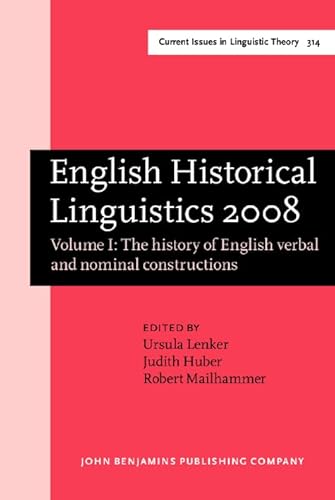 Imagen de archivo de English Historical Linguistics 2008: Selected Papers from the Fifteenth International Conference on English Historical Linguistics (ICEHL 15), Munich, 24-30 August 2008 : The History of E: Vol 1 a la venta por Revaluation Books