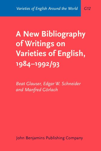 Stock image for A New Bibliography of Writings on Varieties of English, 1984 "1992/93 (Varieties of English Around the World) for sale by HPB Inc.