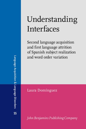 Stock image for Understanding Interfaces: Second language acquisition and first language attrition of Spanish subject realization and word order variation (Language Acquisition and Language Disorders) for sale by Books From California