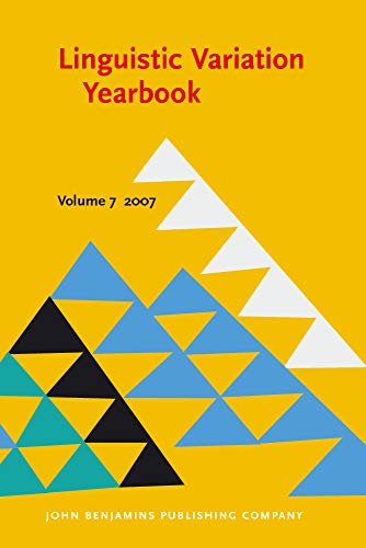 Imagen de archivo de Linguistic Variation Yearbook 2007 a la venta por medimops