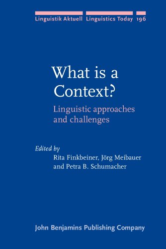 Stock image for What is a Context?: Linguistic approaches and challenges (Linguistik Aktuell/Linguistics Today) for sale by Books From California