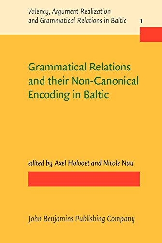 Stock image for Grammatical Relations and their Non-Canonical Encoding in Baltic (Valency, Argument Realization and Grammatical Relations in Baltic) for sale by Books From California