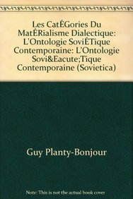 9789027700636: Les Catgories du Matrialisme Dialectique: L'Ontologie Sovitique Contemporaine (Sovietica) (French Edition)