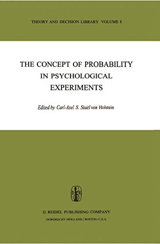 Stock image for The Concept of Probability in Psychological Experiments for sale by GloryBe Books & Ephemera, LLC