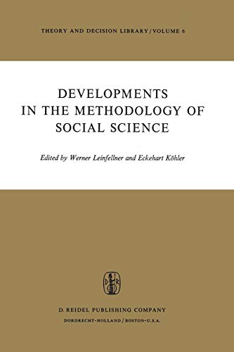 9789027705396: Developments in the Methodology of Social Science