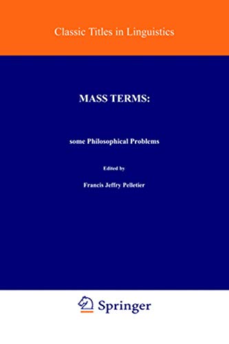 Imagen de archivo de Mass Terms: Some Philosophical Problems (Studies in Linguistics and Philosophy) a la venta por Fireside Bookshop