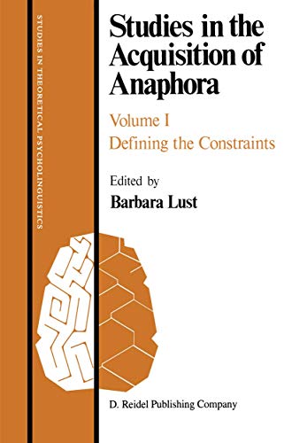 Imagen de archivo de Studies in the Acquisition of Anaphora a la venta por Better World Books