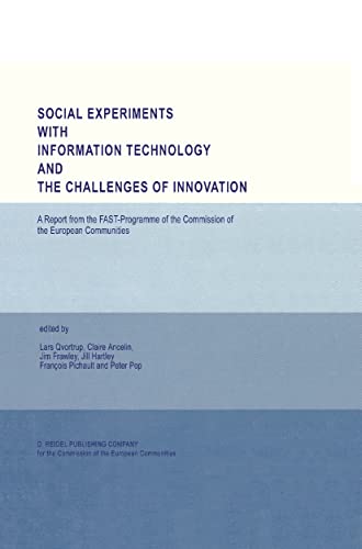 Stock image for Social Experiments with Information Technology and the Challenges of Innovation for sale by Mispah books