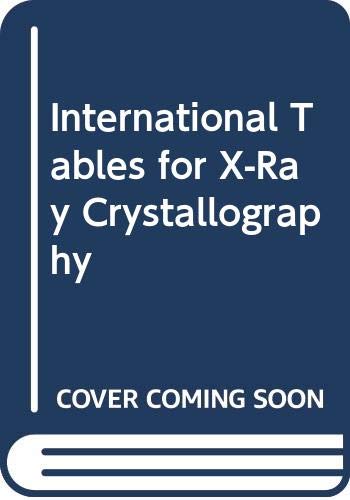9789027790750: International Tables for X-Ray Crystallography: v. 2 & 3: Revised and Supplementary Tables. Ed. J. A. Ibers & W. C. Hamilton