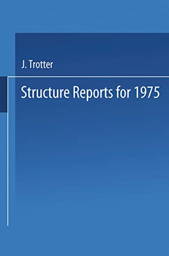 9789027790996: Structure Reports for 1975: Metals and Inorganic Sections