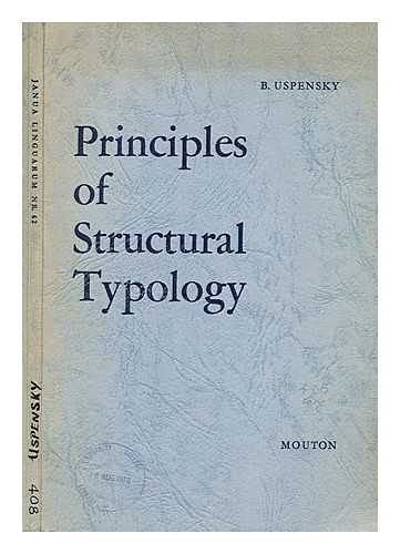 Stock image for Principles of Structural Typology (Janua Linguarum, Series Minor) for sale by Discover Books