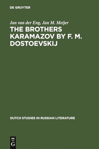 9789027917584: The Brothers Karamazov by F. M. Dostoevskij (Dutch Studies in Russian Literature, 2)