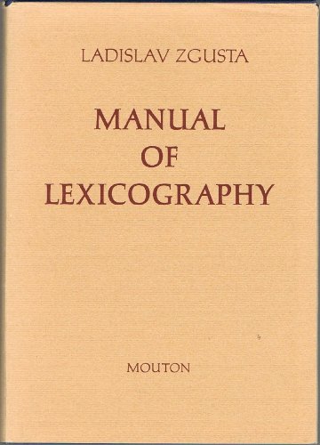 9789027919212: Manual of Lexicography (Janua Linguarum, Major, No 39)