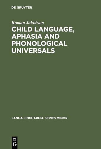 9789027921031: Child Language, Aphasia and Phonological Universals (Janua Linguarum. Series Minor, 72)