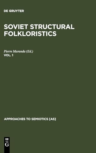 9789027926838: Soviet Structural Folkloristics. Vol. 1: 42 (Approaches to Semiotics [AS], 42)