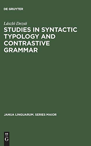 Stock image for Studies in Syntactic Typology and Contrastive Grammar for sale by Better World Books: West