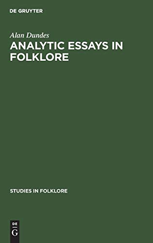 Imagen de archivo de Analytic Essays in Folklore (Studies in Folklore) a la venta por N. Fagin Books