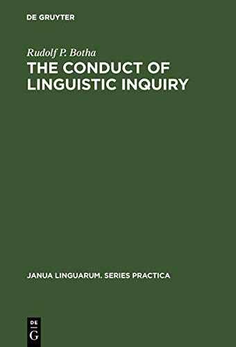 Beispielbild fr The Conduct of Linguistic Inquiry : A Systematic Introduction to the Methodology of Generative Grammar zum Verkauf von Better World Books Ltd