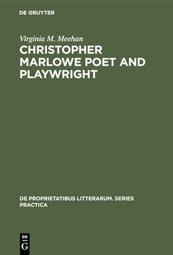 Beispielbild fr Christopher Marlowe - Poet and Playwright Studies in poetical Method. zum Verkauf von Ganymed - Wissenschaftliches Antiquariat