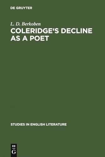 9789027934314: Coleridge's Decline As a Poet