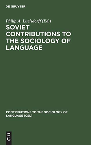 Beispielbild fr Soviet contributions to the sociology of language . zum Verkauf von Ganymed - Wissenschaftliches Antiquariat