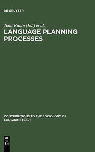 Stock image for Language Planning Processes (Contributions to the Sociology of Language [Csl]) for sale by HPB-Red