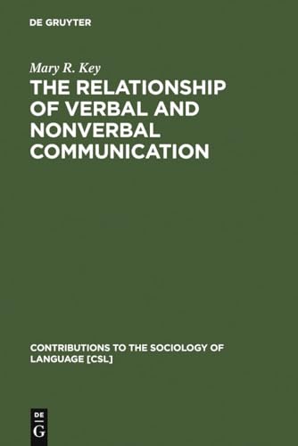 Stock image for The Relationship of Verbal and Nonverbal Communication for sale by Anybook.com