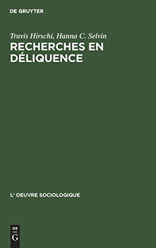 Stock image for Recherches En Dliquence: Principes De L'analyse Quantitative for sale by Revaluation Books