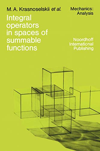 Imagen de archivo de Integral Operators in Spaces of Summable Functions a la venta por BookDepart