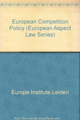 Imagen de archivo de European Competition Policy a la venta por Better World Books