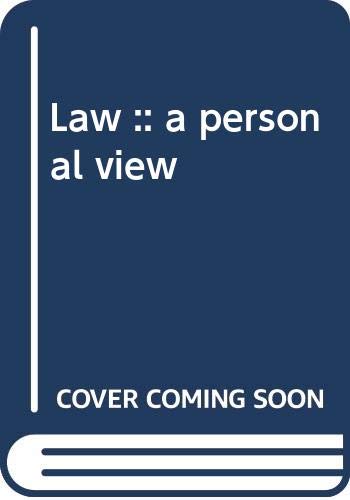Beispielbild fr Law :: a personal view zum Verkauf von Phatpocket Limited