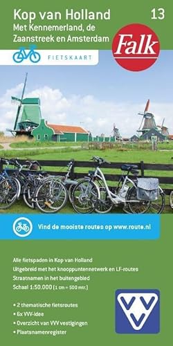 9789028724457: Kop van Holland: met Kennemerland (Falkplan fietskaart)