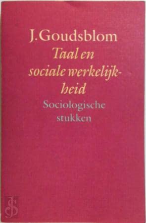 Stock image for Taal en sociale werkelijkheid : sociologische stukken. for sale by medimops
