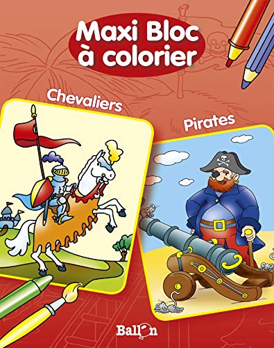 9789037483338: Double bloc  colorier Pirates / Chevaliers (BAL.BLOC COLORI)