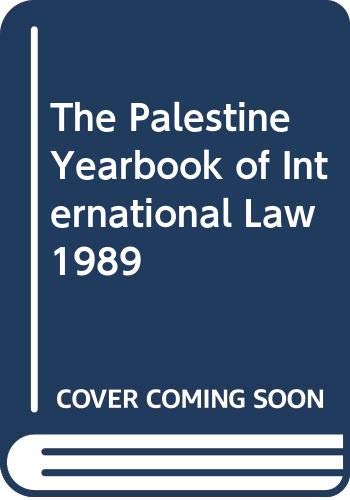 9789041103420: The Palestine Yearbook of International Law 1989